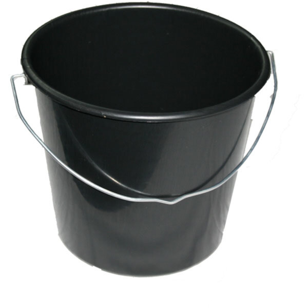 Diverse - Baueimer 12l schwarz mit Nasenbügel