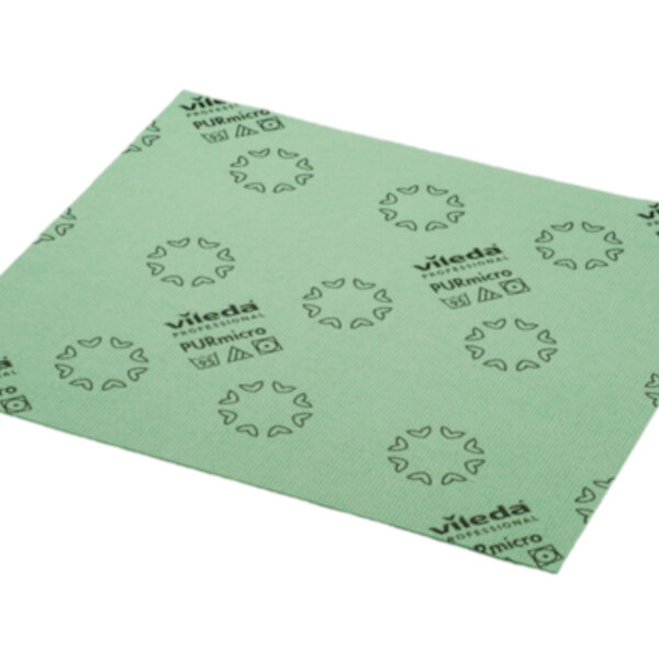 Vileda - PURmicro 38x35cm grün Microfasertuch 240g, 5 Stück pro Packung