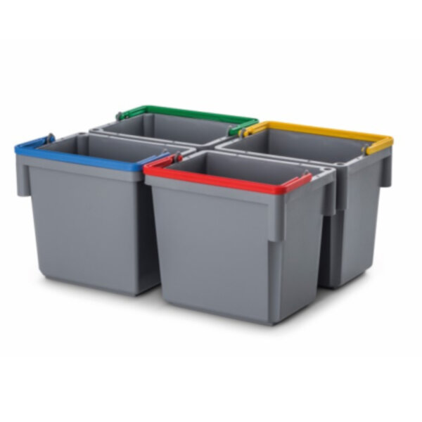 Numatic - Schwenkbarer 5-Liter Eimer, grau mit farbcodiertem Henkel (rot)