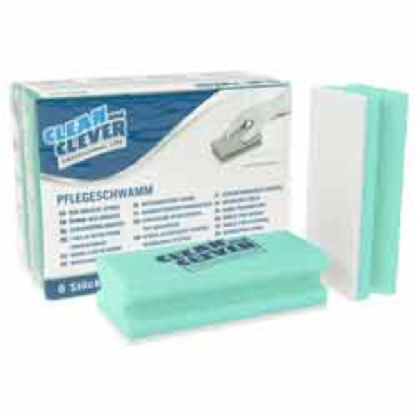 Clean and Clever - PRO61 Pflegeschwamm grün/weiß 6 Stück pro Packung 7x15cm (18)