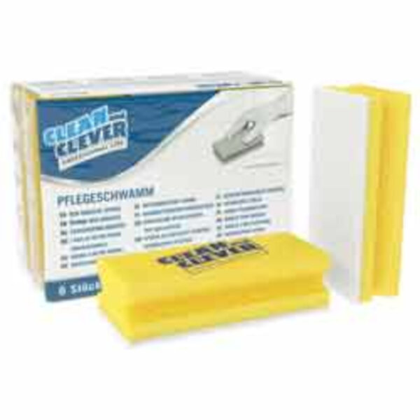 Clean and Clever - PRO61 Pflegeschwamm gelb/weiß 6 Stück pro Packung 7x15cm (18)
