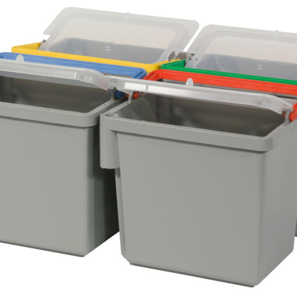 Numatic - Schwenkbarer 5-Liter Eimer, grau mit farbcodiertem Henkel (grün)