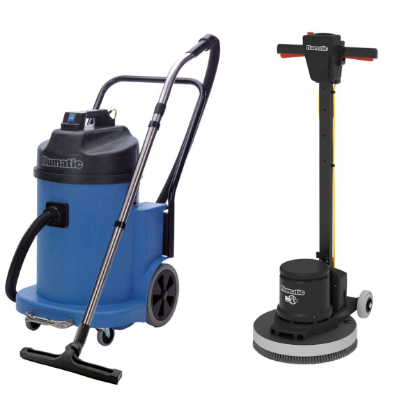 Numatic - ESM-Set 2C Klassische Einscheibenmaschine mit Wassersauger WV900-2 inkl. PadLoc-Treibteller