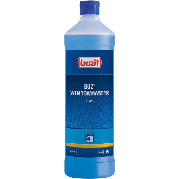 Buzil - G525 BUZ WindowMaster Glasreiniger-Konzentrat 1l(12) mit Anti-Soiling-Effekt