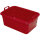 Diverse - Wanne eckig 45 Liter Rot mit hochstehenden Griffen