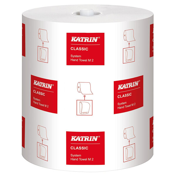 Katrin - Classic System Rolle M2 Handtuchrolle 2lg 6Rll à 160m weiß 680Bl ohne Perforation