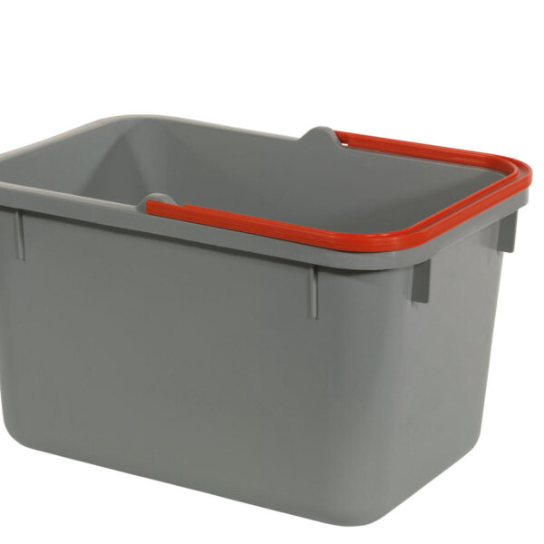 Numatic - 17-Liter Eimer, grau mit farbcodiertem Henkel (rot)