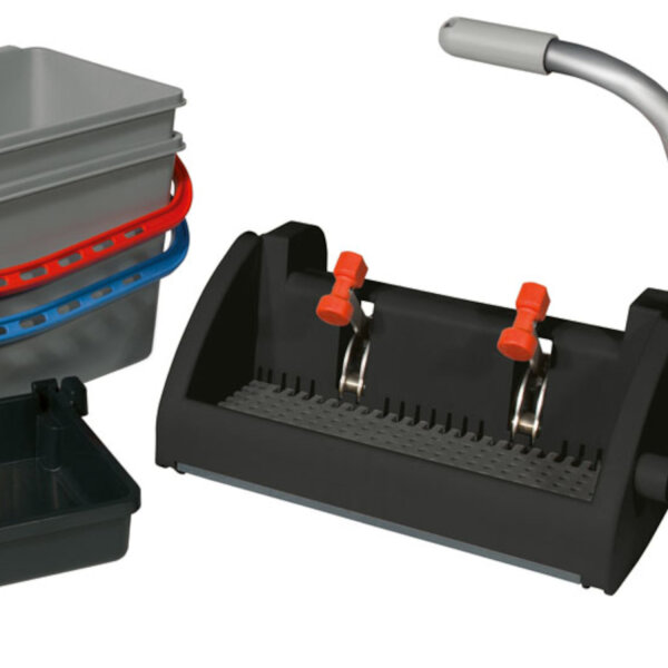 Numatic - SRK3S  schwarz - VA-Flachpresse , 2 x 22 Liter Eimer , Schale für Eimer