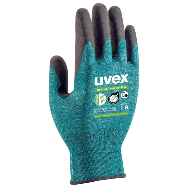 Uvex - Bamboo TwinFlex D xg Schnittschutzhandschuh Größe 10