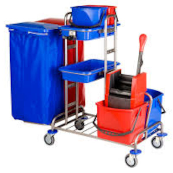 Vermop - Variant 27 Edition 2x70l Reinigungswagen Edelstahl für Reinraum unmontiert #5127UN