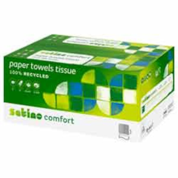 Wepa - SatinoComfort 25x41cm 2lg Falthandtuch hochweiß 24x96Tücher C-Falz Recyclingpapier