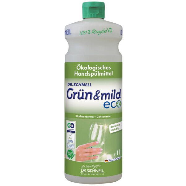Dr.Schnell - Grün + Mild Eco Handspülmittel 1 lt (12)