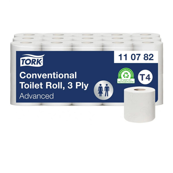 Tork - Topa extra weich 3lg T4 Kleinrollen weiß 30Rollen à 250Blatt Advanced Toilettenpapier