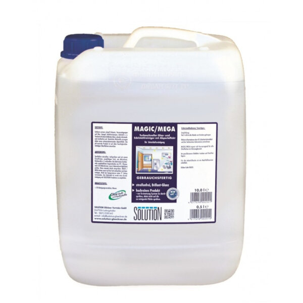 Solution - Magic/Mega Glas-/Edelstahlreiniger 10 Liter