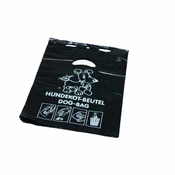 Deiss - Hundekotbeutel schwarz klein 200x330+40x0,014 mm geblockt 40x50Stk Motiv:"Dog-Bag" HDPE