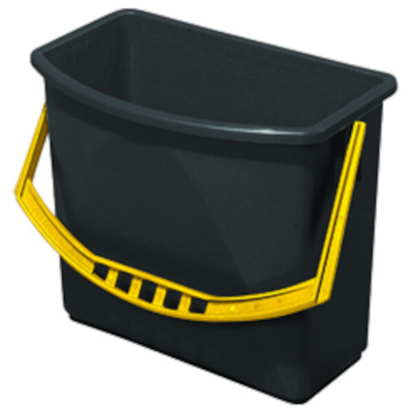 Vermop - Orbit Eimer anthrazit 6l Rezyklat Griff gelb
