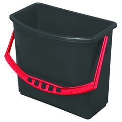 Vermop - Orbit Eimer anthrazit 6l Rezyklat Griff rot