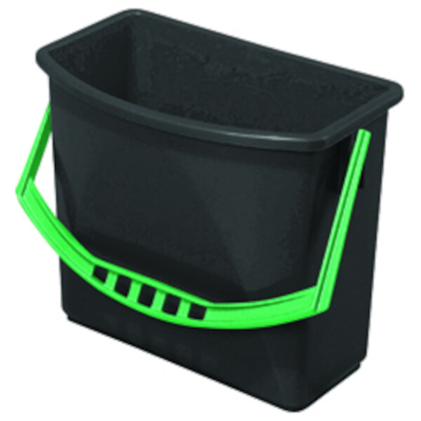 Vermop - Orbit Eimer anthrazit 6l Rezyklat Griff grün