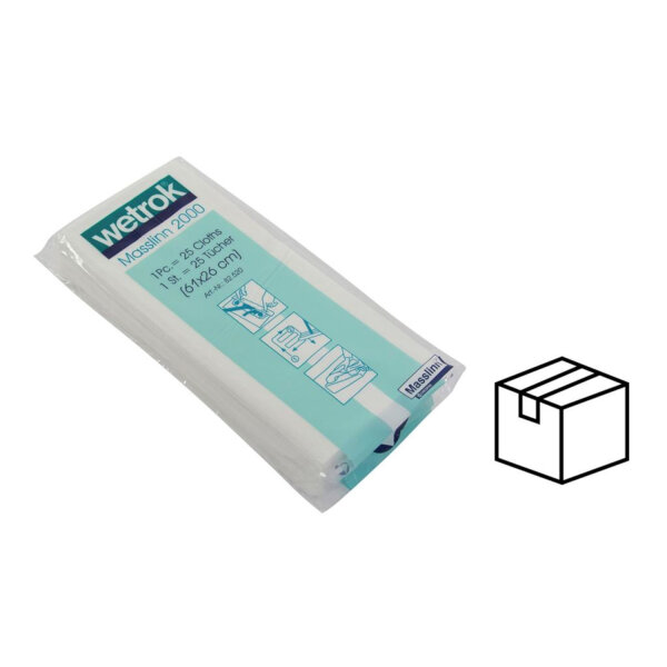 Wetrok - Masslinn 2000 weiss Staubbindetuch, 61x26, 1 Pck á 25 Stück (18)