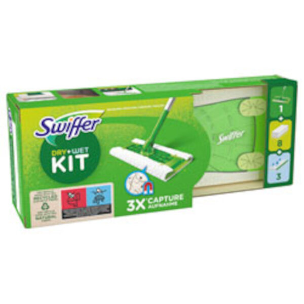 Procter & Gamble - Swiffer Systemstarter Set Bodenstab mit 11 Tücher (6)