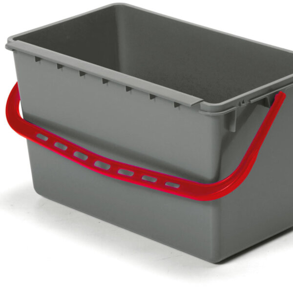 Numatic - 15 ltr. Eimer, grau mit farbcodierten Henkel (rot)