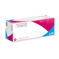 Bingold - Nitril 65Plus L Einmalhandschuhe Blau extra...