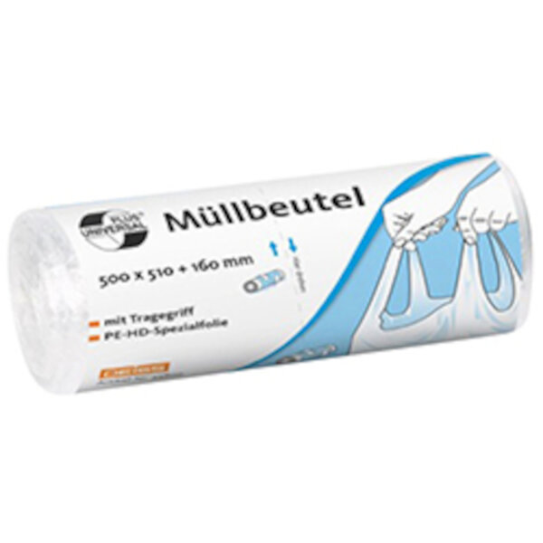 Deiss - Müllbeutel mit Griff 35l transp., 500x510+160 40Stk HDPE Universal Plus (24)