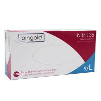 Bingold - Nitril 35 L Einweghandschuhe Violettblau 100...