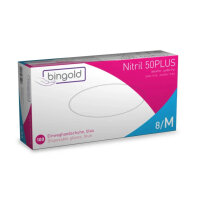 Bingold - Nitril 50Plus M Einweghandschuhe Blau 100...