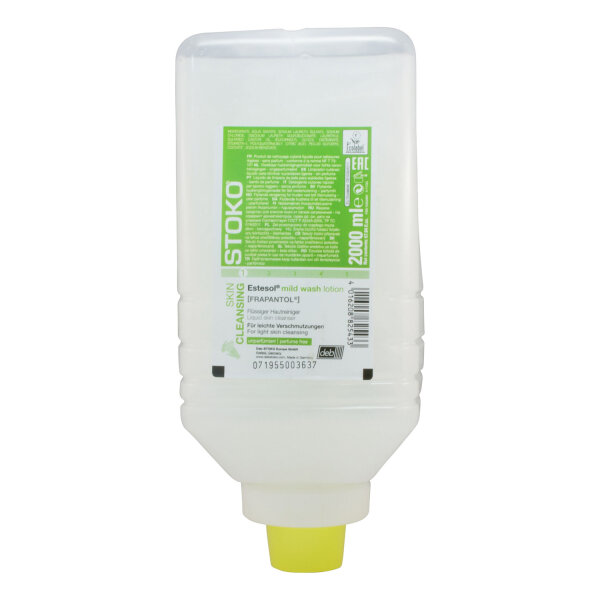 Stoko Estesol mild wash 2l (6) Hautreiniger unparfümiert Softflasche mit Ventil