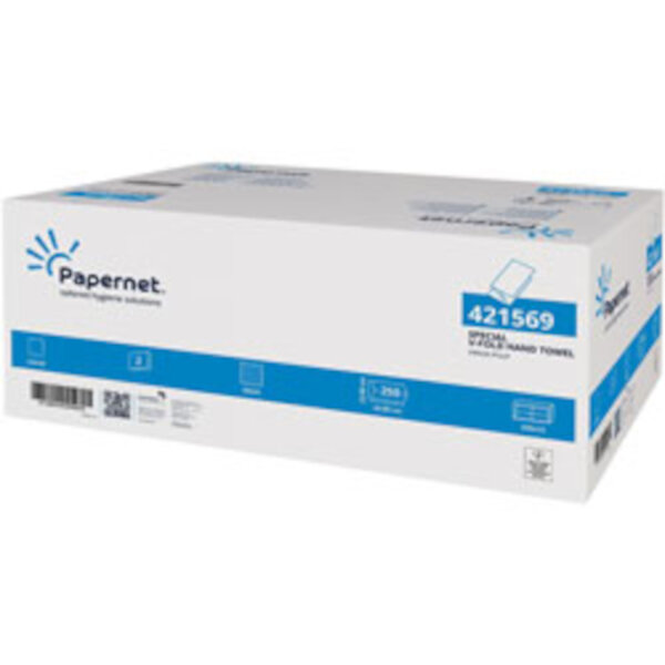 Papernet - Falthandtuch Spezial V-Falzhochweiß 2lg 24x23cm 15x250 Tücher Zellstoff