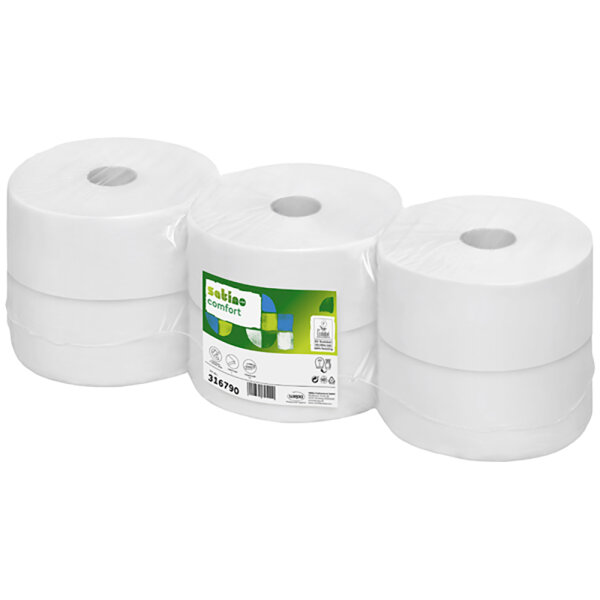 Wepa - Satino Comfort hochweiß 2lg Jumbo-Großrolle 6Rll à 360m