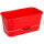 Diverse - Putzeimer eckig 12l rot m. Metallbügel/Griffrolle
